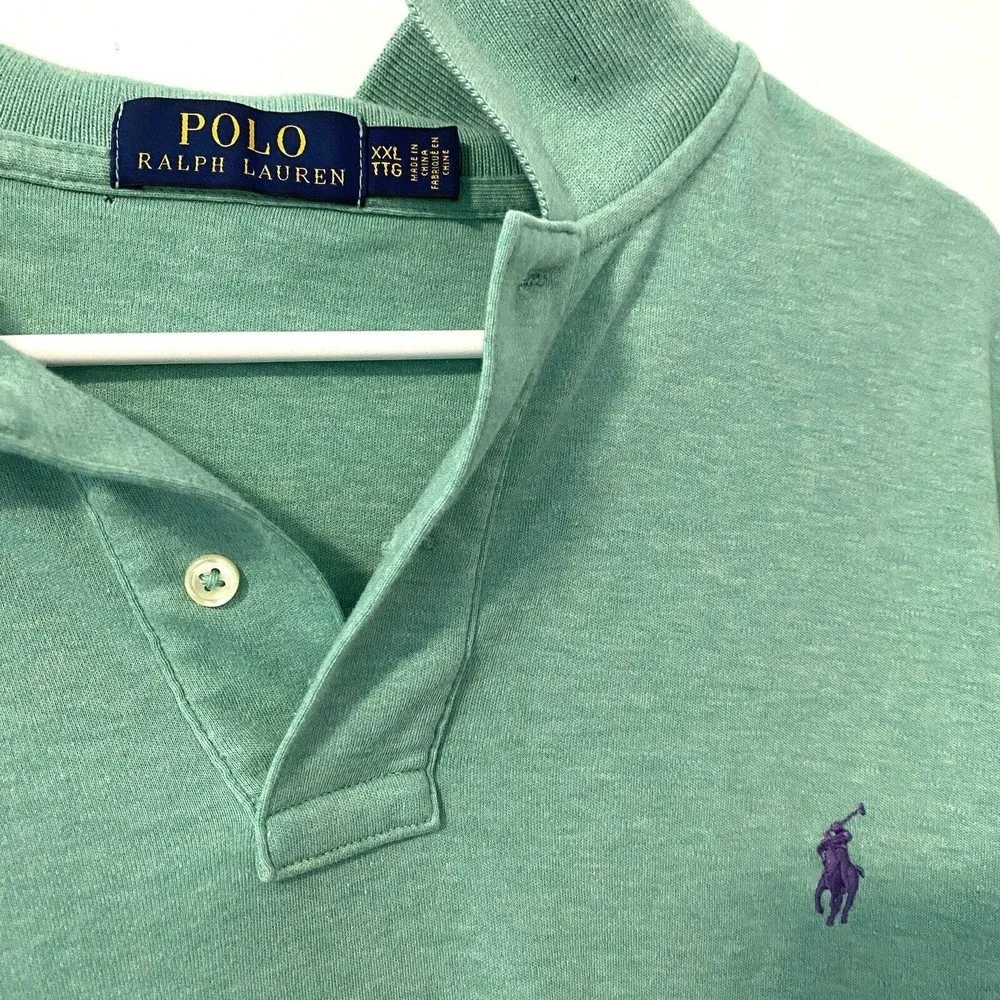 Polo Ralph Lauren White Blue Label Seafoam Mint Green XXL 2xl